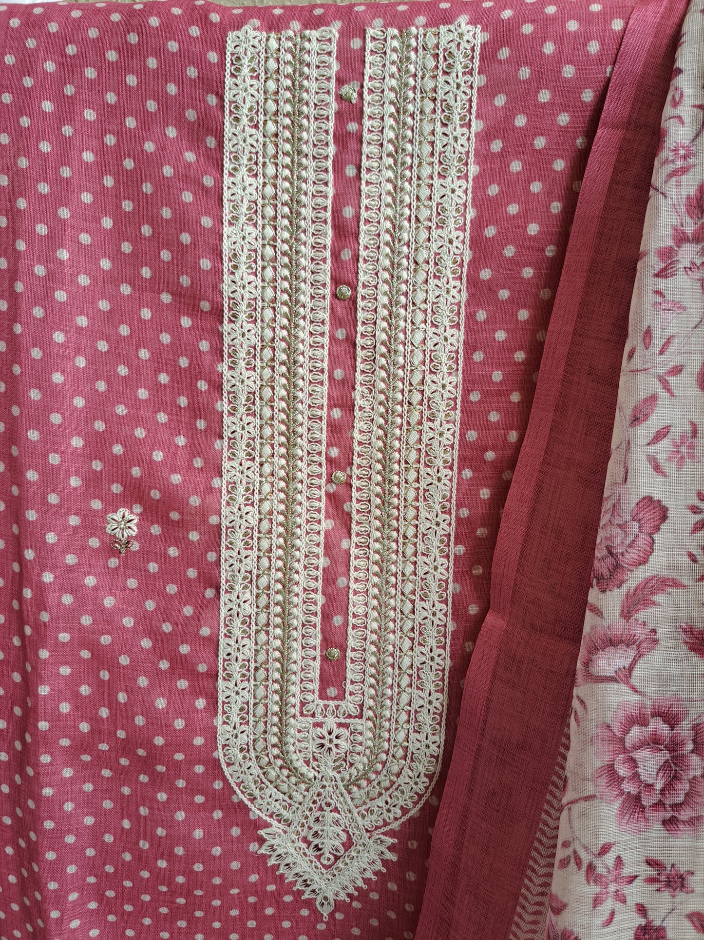 Pink Maheshwari Suit Set