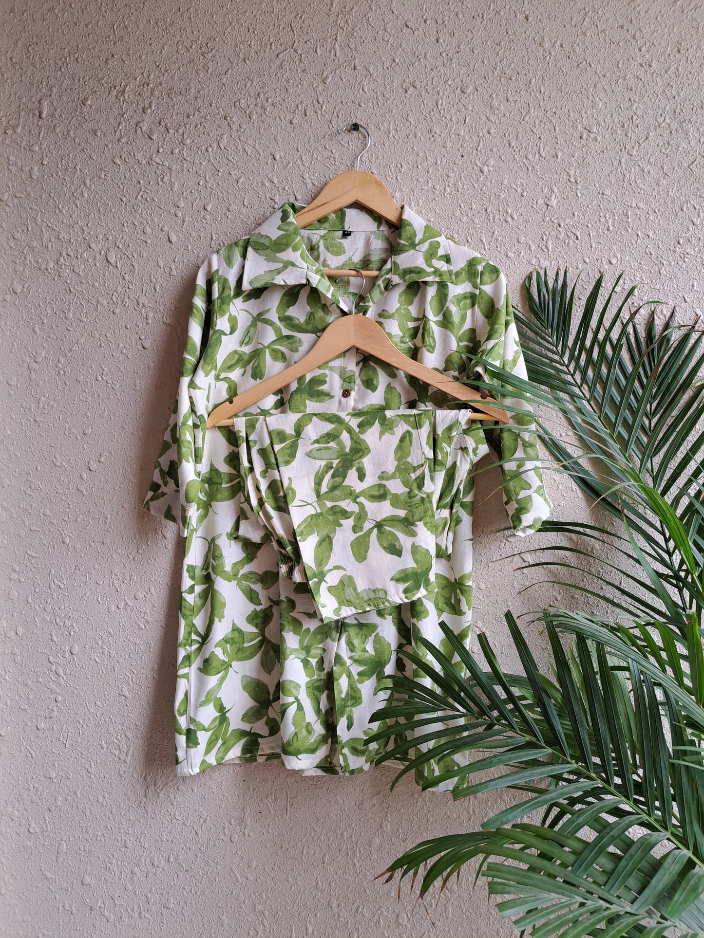 Leafy Green Pure Cotton Co-ord Set