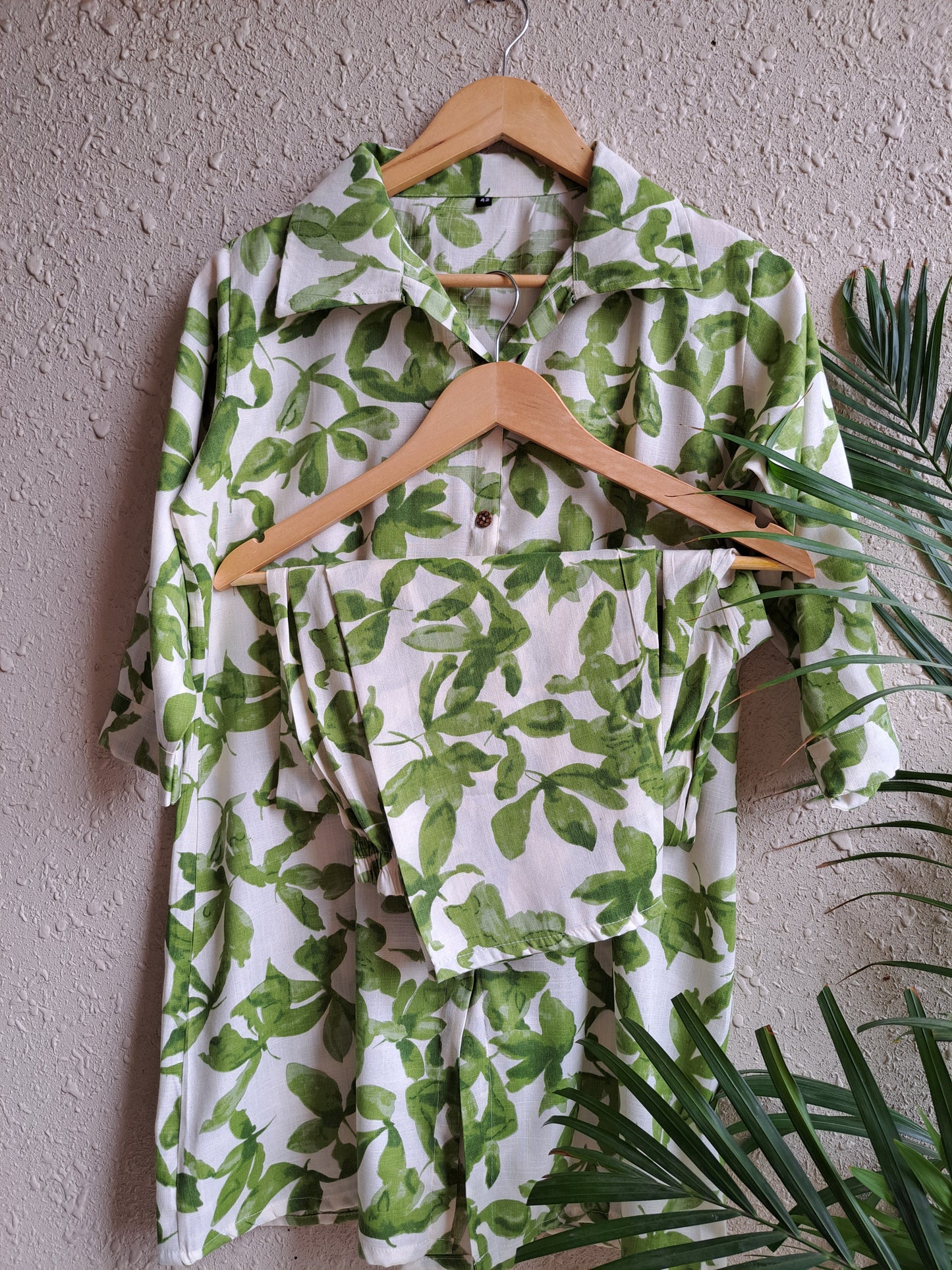 Leafy Green Pure Cotton Co-ord Set