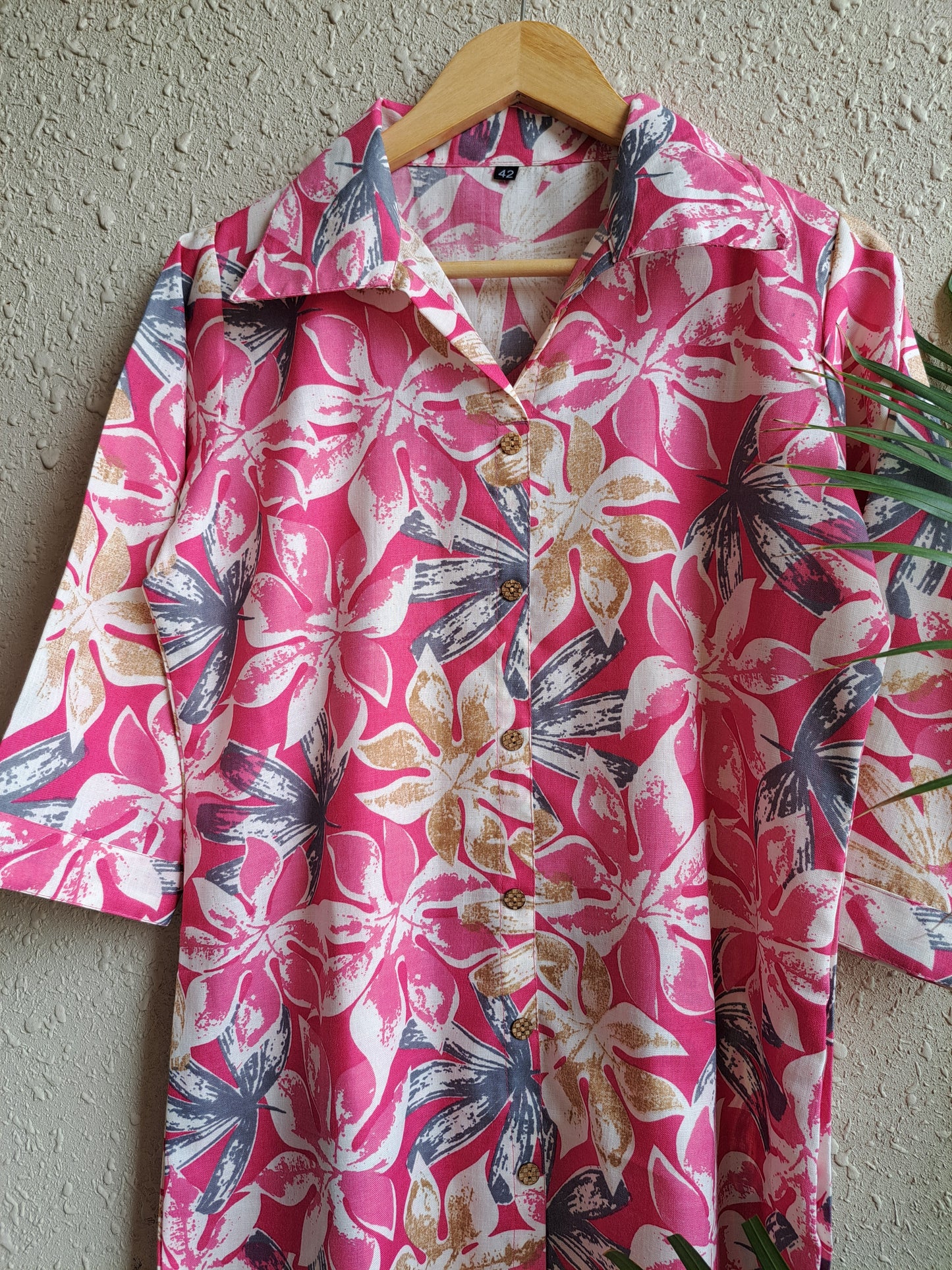 Pink Floral Print Cotton Co-Ord Set