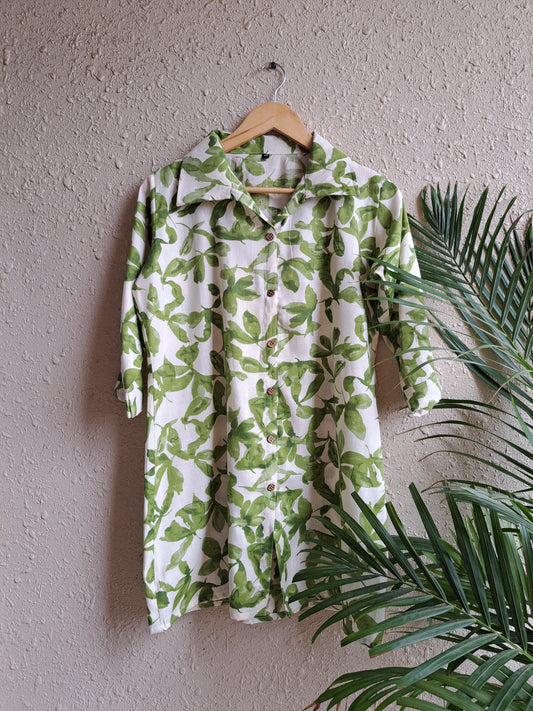 Leafy Green Pure Cotton Co-ord Set