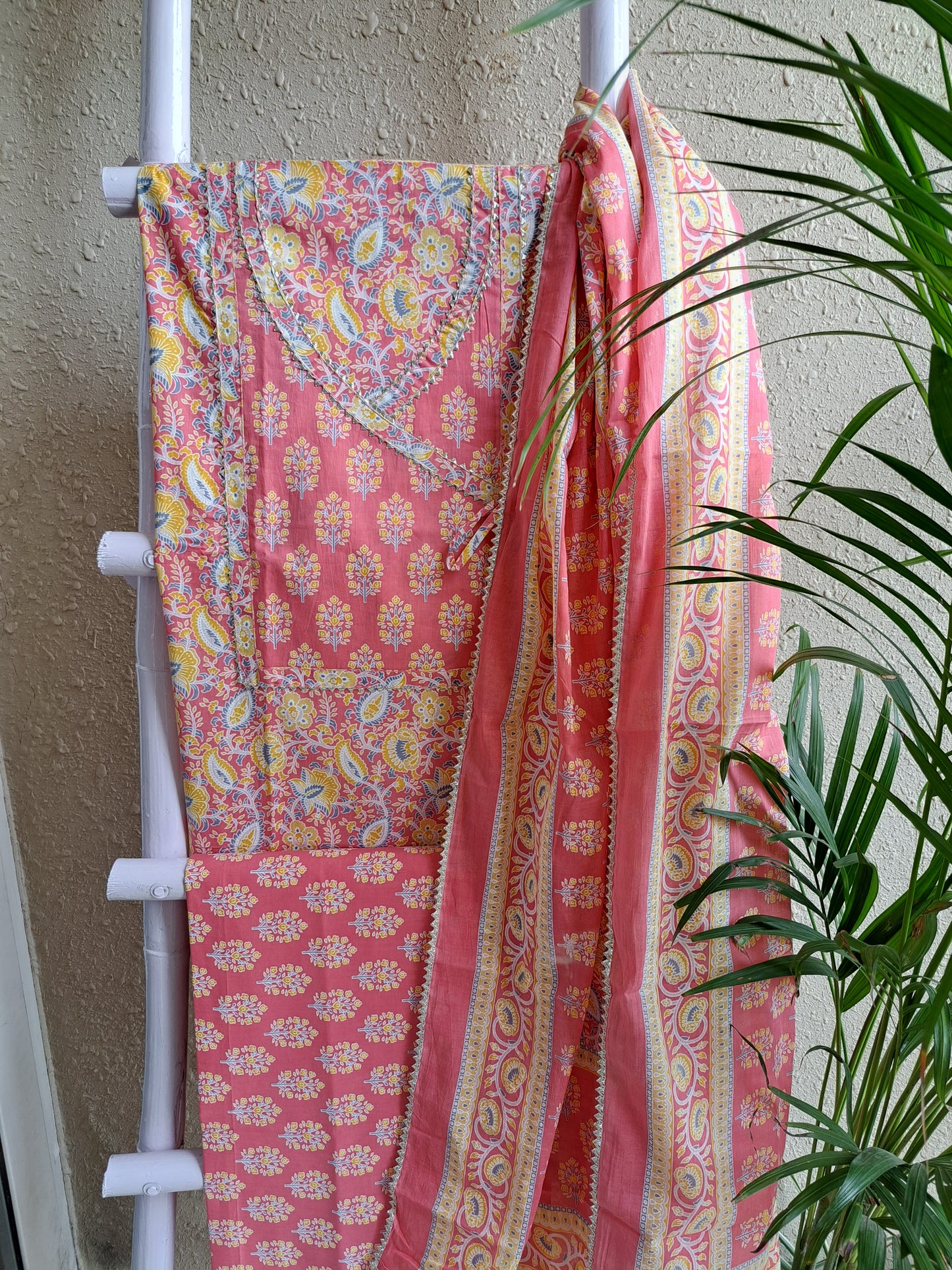 Cotton Mul Mul Suit