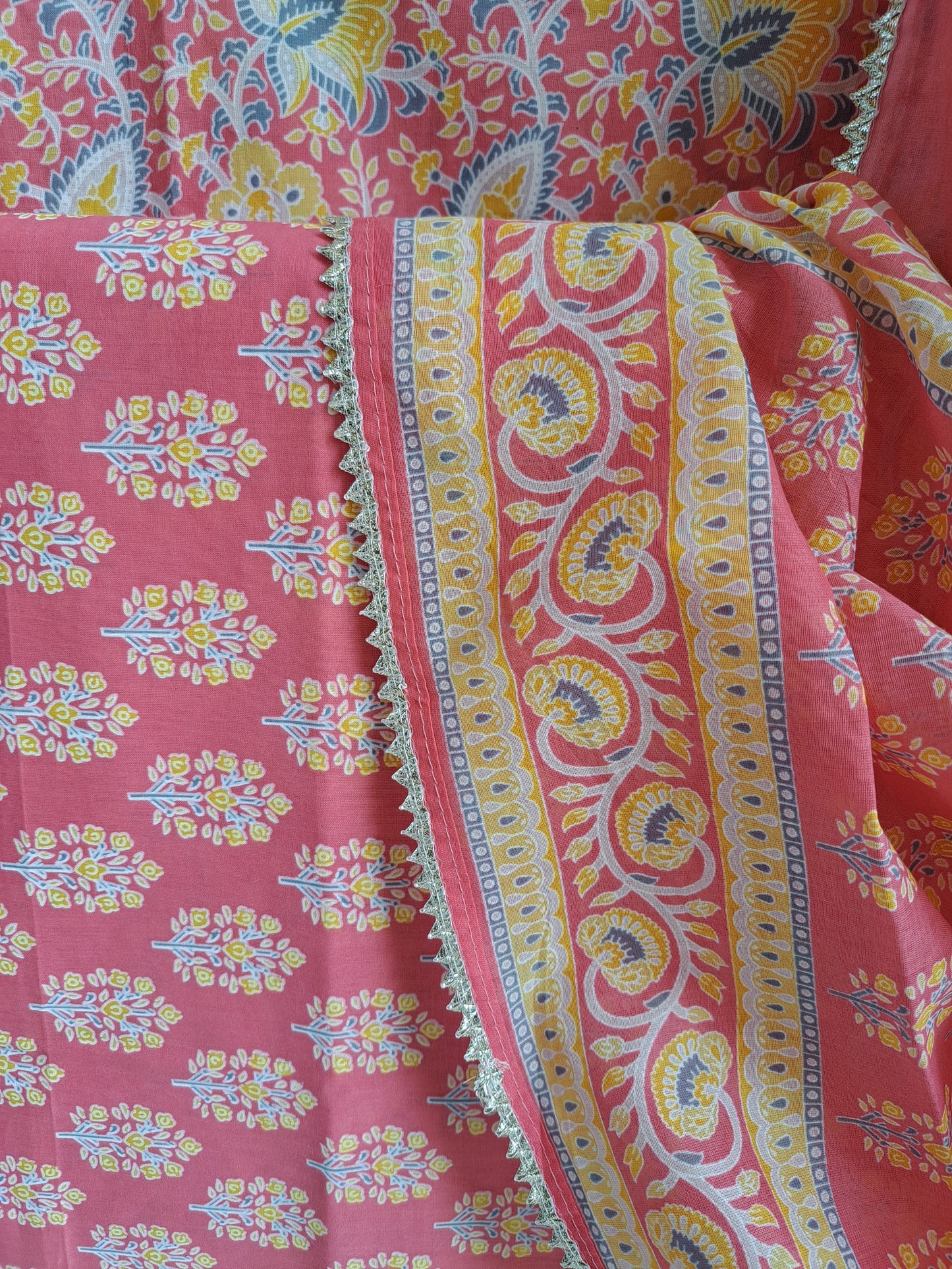 Cotton Mul Mul Suit