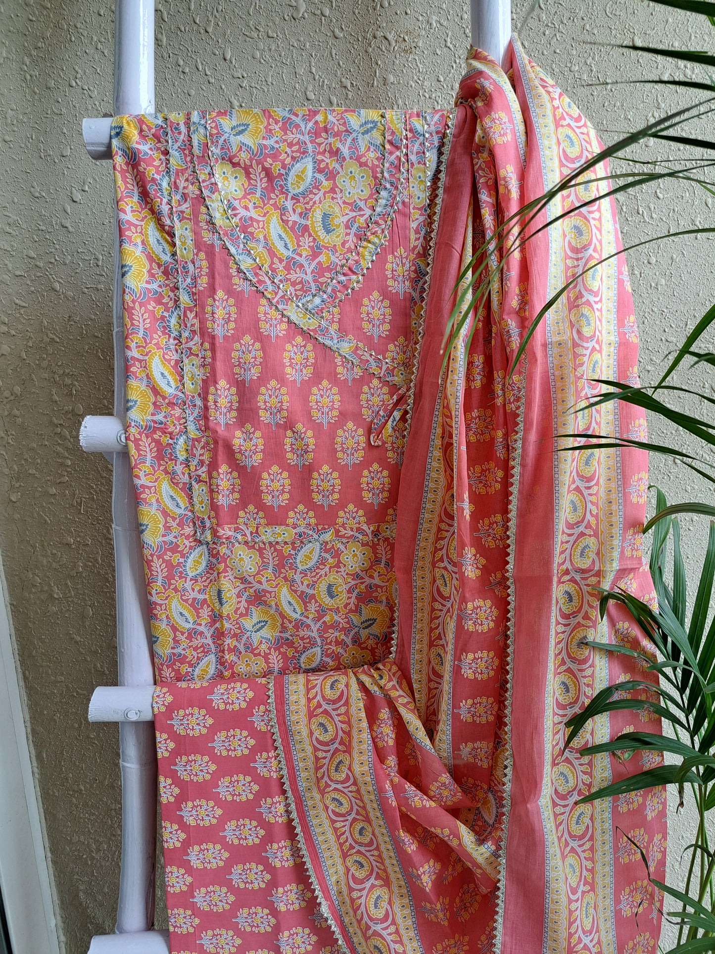 Cotton Mul Mul Suit