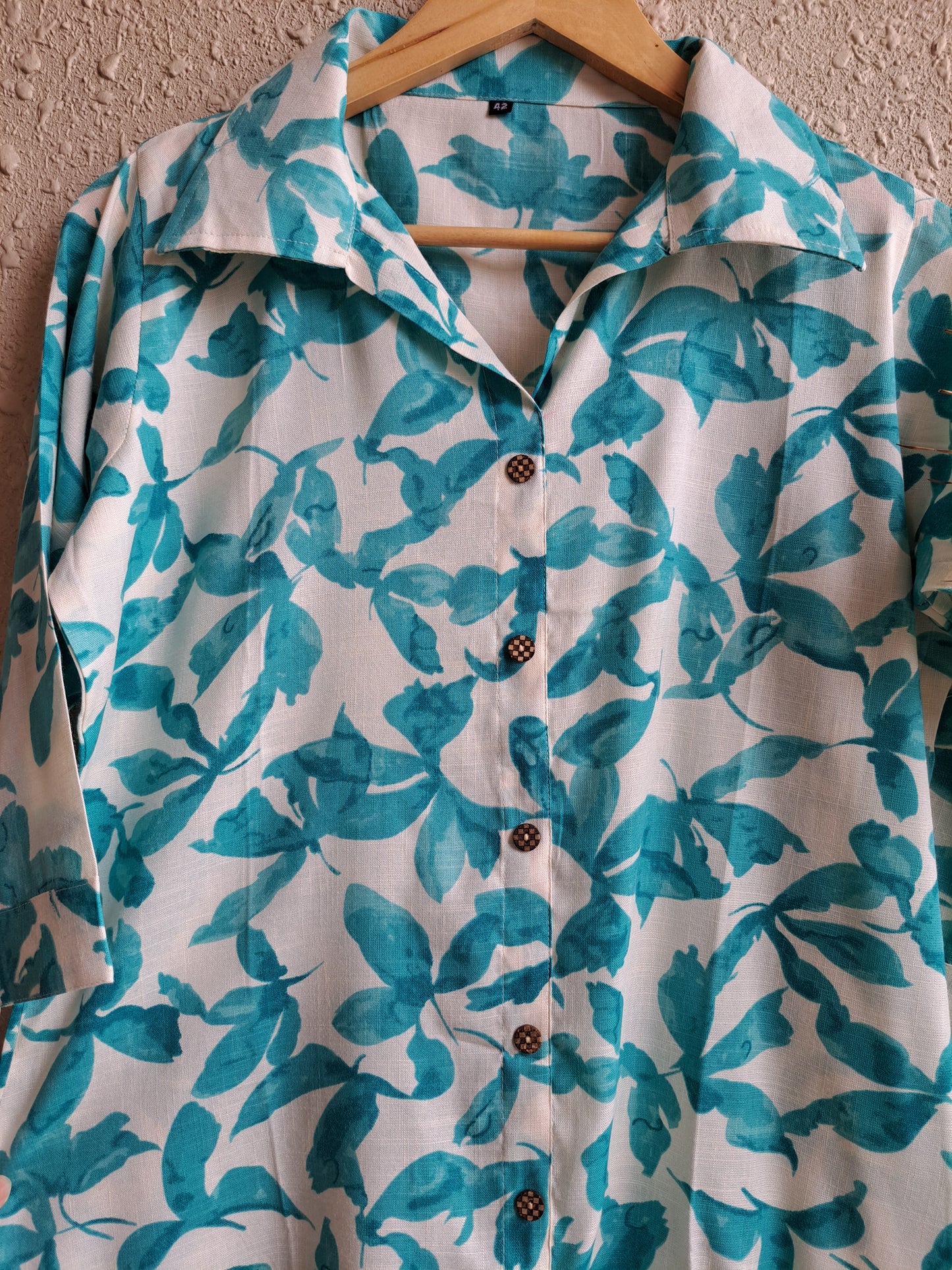 Turquoise Bloom Pure Cotton Co-ord Set